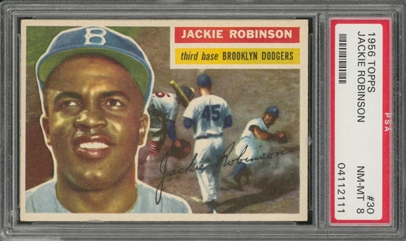 1956 Topps #30 Jackie Robinson – PSA NM-MT 8